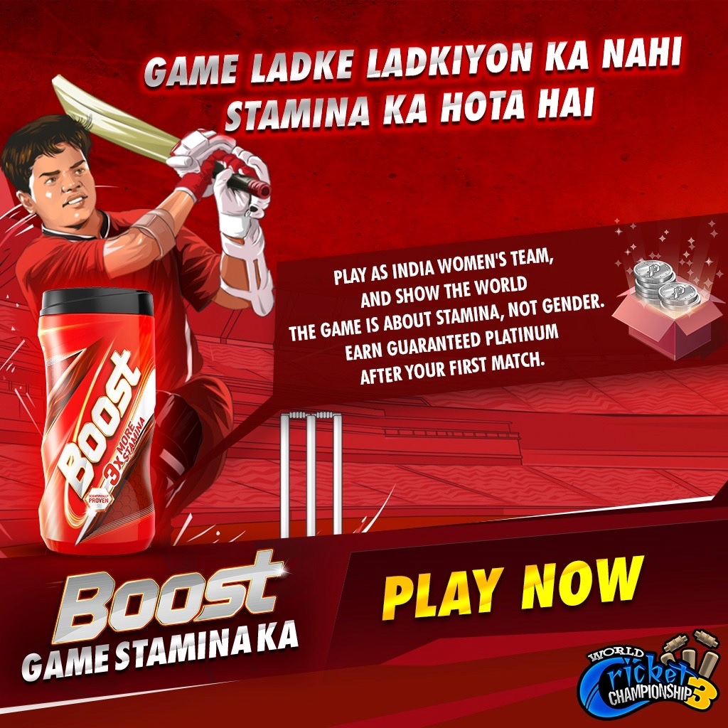 “Game Ladke Ladkiyon ka Nahin, Stamina ka Hota Hai”: Boost addresses gender prejudice on the world’s No.1 mobile cricket game